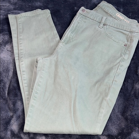 GAP Denim - GAP Women's Sage Light Green Skinny Jeans Size 33 R